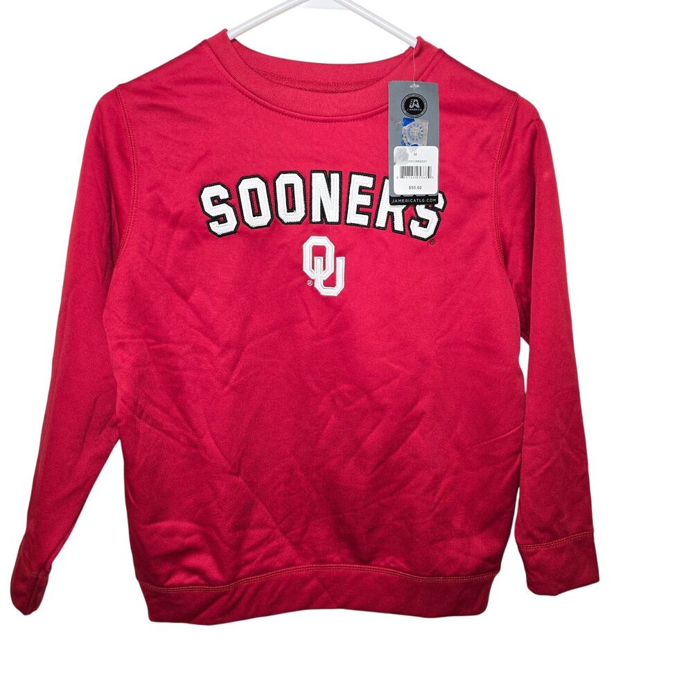 NWT Oklahoma Sooners J America Sweatshirt Youth Med or Womens Small
Embroidered